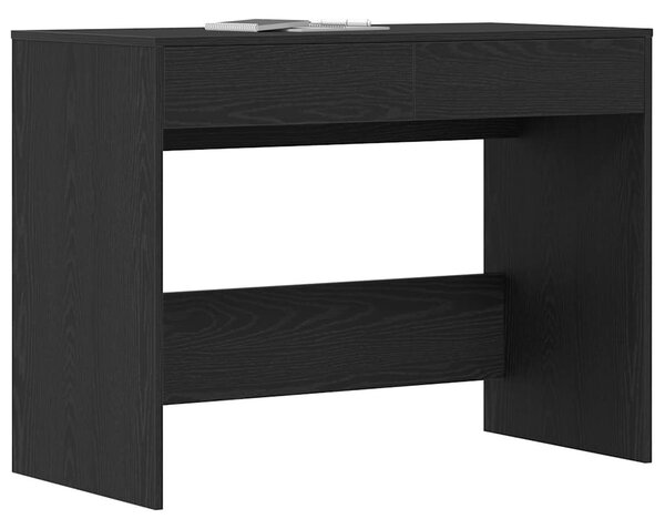Fekete tölgyszínű szerelt fa íróasztal 101x50x76,5 cm