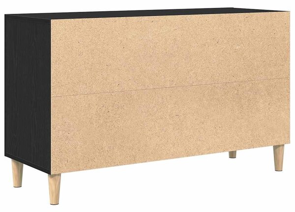 Fekete tölgy szerelt fa tálalószekrény 100 x 36 x 60 cm