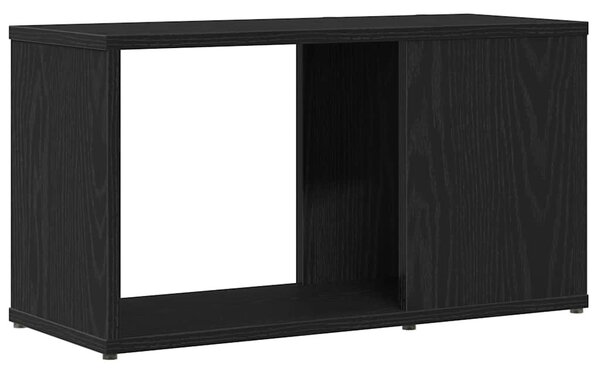 Fekete tölgy színű szerelt fa TV-szekrény 60x24x32 cm