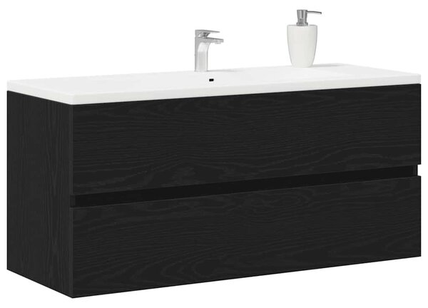 Fekete tölgy forgácslap mosdószekrény 100 x 38,5 x 45 cm