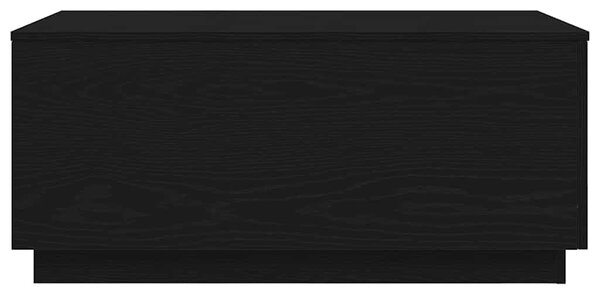 Fekete tölgy dohányzóasztal LED-lámpákkal 90x50x40 cm
