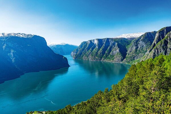 Nem szőtt fotótapéta sognefjord nyáron 375 x 250 cm