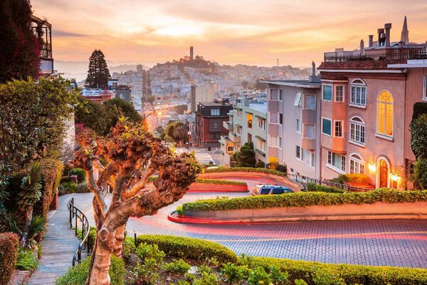 Nem szőtt fotótapéta san francisco napkelte 375 x 250 cm