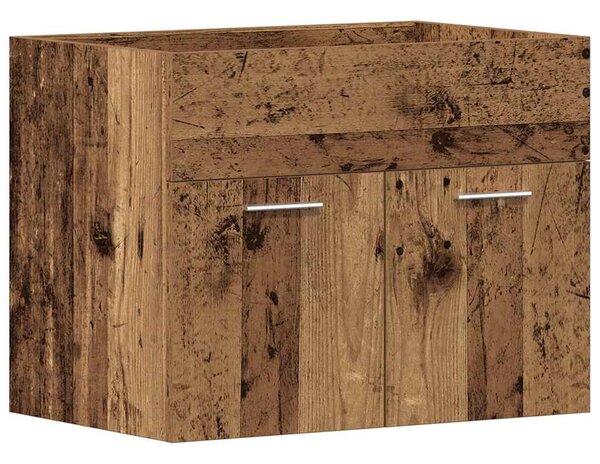 Antik fa szerelt fa mosdószekrény 60x38,5x46 cm