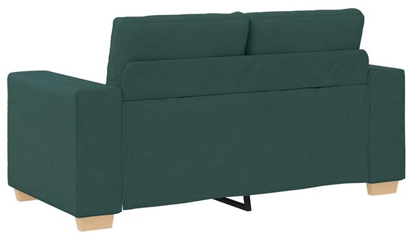 Sötétzöld szövet loveseat kanapé 160x77x82 cm