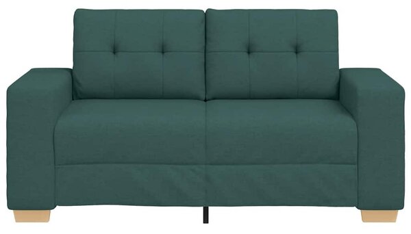 Sötétzöld szövet loveseat kanapé 160x77x82 cm