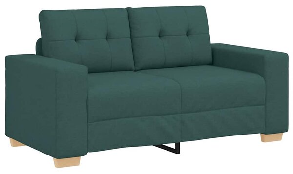 Sötétzöld szövet loveseat kanapé 160x77x82 cm