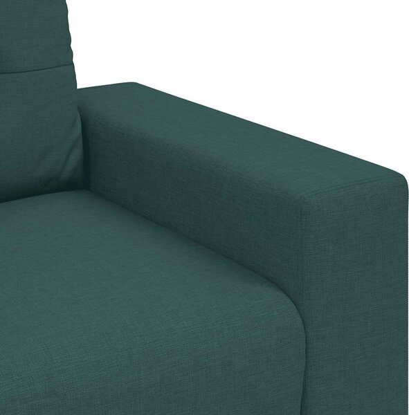 Sötétzöld szövet loveseat kanapé 160x77x82 cm