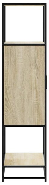 Highboard sonoma tölgy 68x35x139 cm gépelt fa és fém