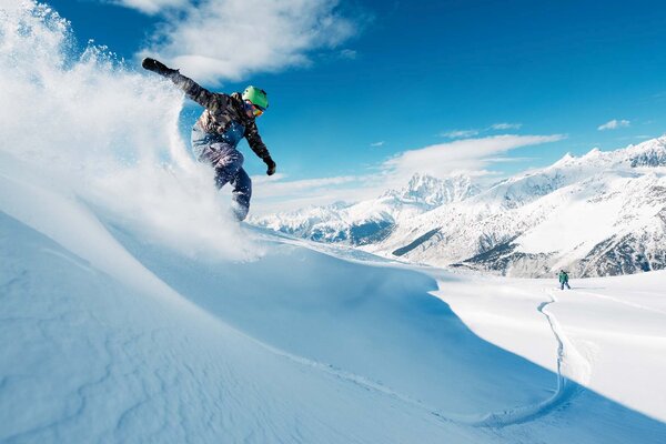 Nem szőtt fotótapéta snowboardos lovaglás 375 x 250 cm