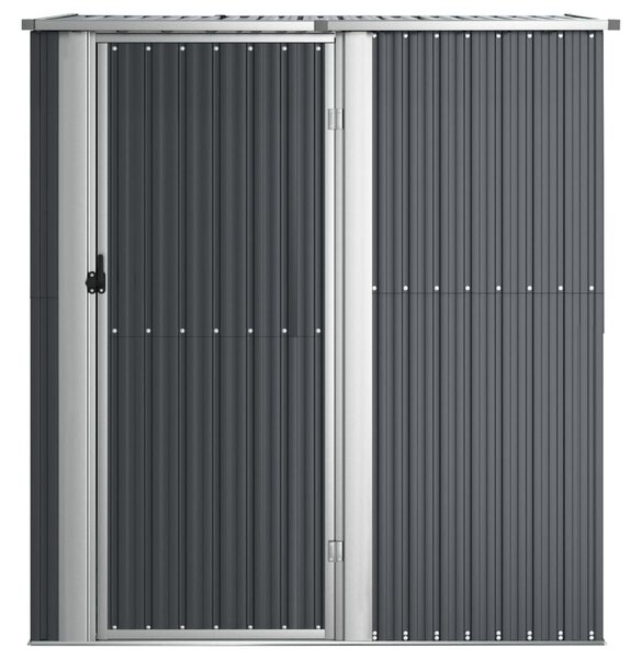 Antracitszürke horganyzott acél kerti fészer 180,5x97x209,5 cm