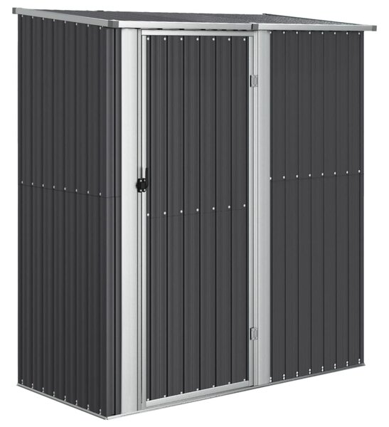 Antracitszürke horganyzott acél kerti fészer 180,5x97x209,5 cm