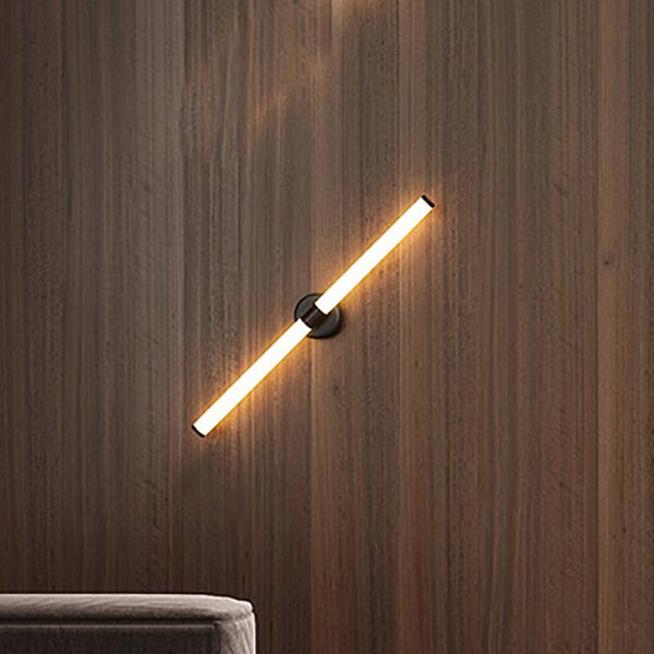Maytoni LED fali lámpa Axis, arany színű, magasság 63 cm, Sárgaréz / arany, Nappali / Étkező, Alumínium, Modern