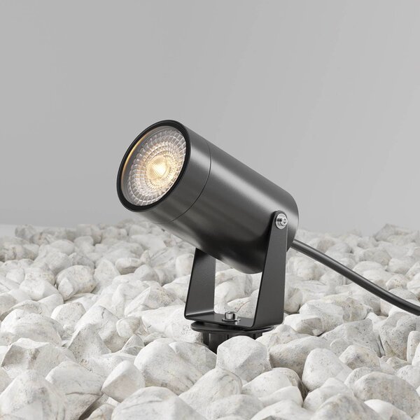 Maytoni Scope földi tüskés reflektor, fekete, alumínium, IP65, dimmelhető, Fekete, Alumínium, Modern