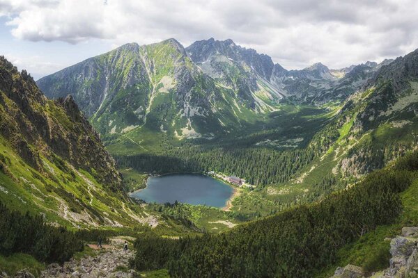 Nem szőtt fotótapéta glaciális tó 375 x 250 cm