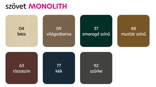 Univerzális ülőgarnitúra, anyag Monolith bordó, LONGA ROH