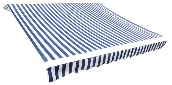 Kék és fehér napellenző ponyva 3 x 2,5 m (keret nélkül)