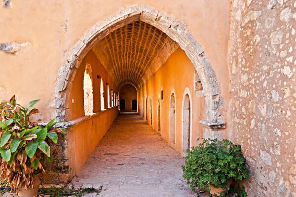 Nem szőtt fotótapéta arkadi kolostor 375 x 250 cm