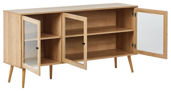Vitrin ALBANY 150 cm Világosbarna