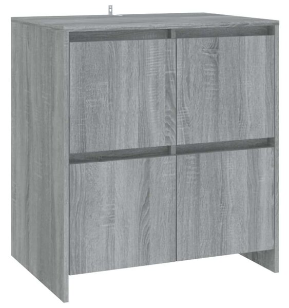 Modern 2 db Szürke Sonoma Tálalószekrény - 70x41x75 cm