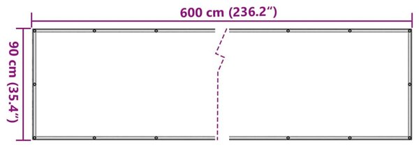 90x600 cm bézs Oxfrod szövetű erkély ablak sötétítő