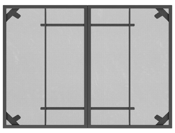 Antracitszürke acélhálós kerti asztal 110 x 80 x 72 cm (362733)