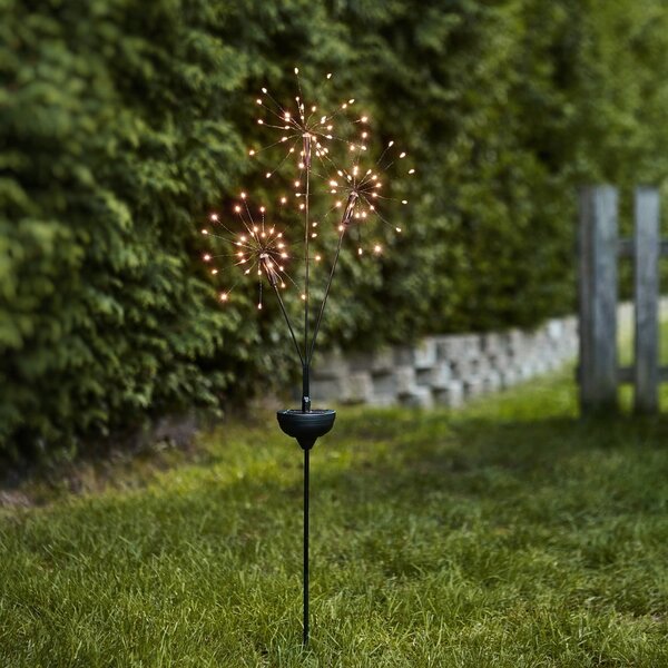 Firework Triple kültéri napelemes LED lámpa, fehér diódák, magasság 95 cm - Star Trading