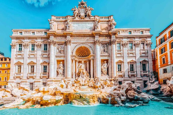 Nem szőtt fotótapéta trevi-kút 375 x 250 cm