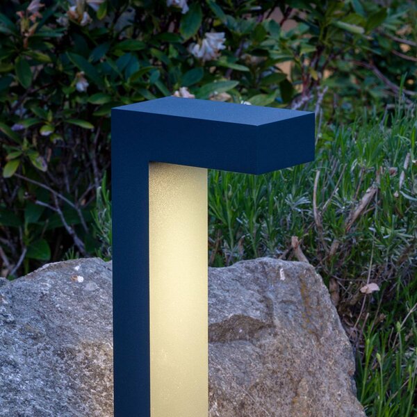 BRUMBERG Lantern LED-es útvilágítás, magasság 80 cm, Alu / szürke / cink, Alumínium, Dizájn