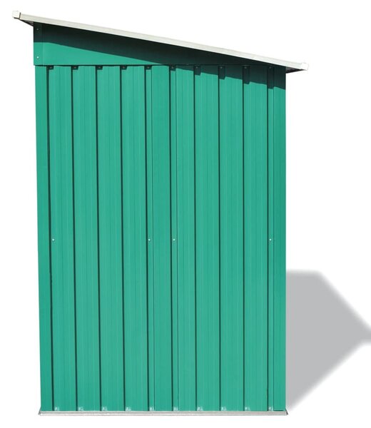Zöld fém kerti fészer