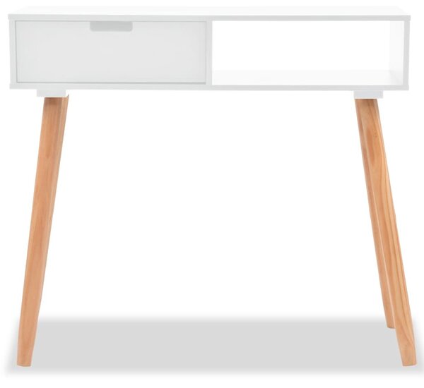 Fehér tömör fenyőfa tálalóasztal 80 x 30 x 72 cm