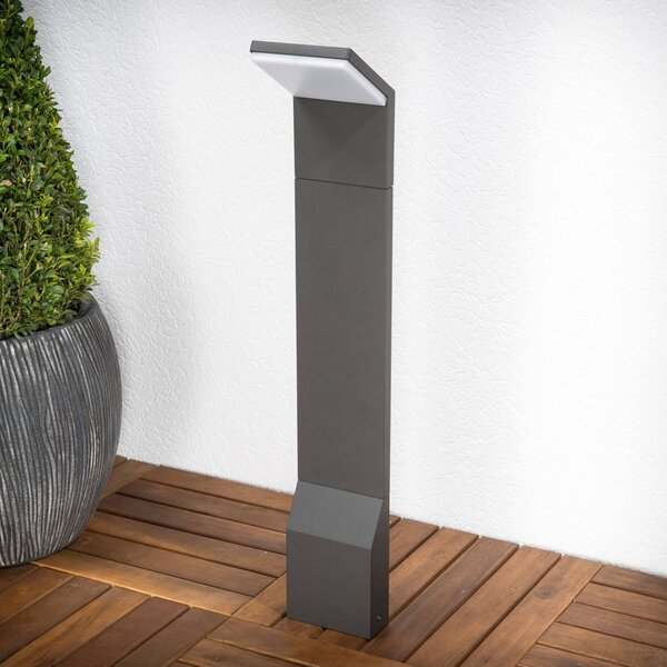 Lucande LED-es útvilágítás Nevio, 60 cm, antracit, fém, Fekete, Alumínium, Modern