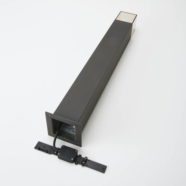 Lucande útvilágítás Keke, magasság 70 cm, antracit, alumínium, dimmelhető, Fekete, Alumínium, Modern