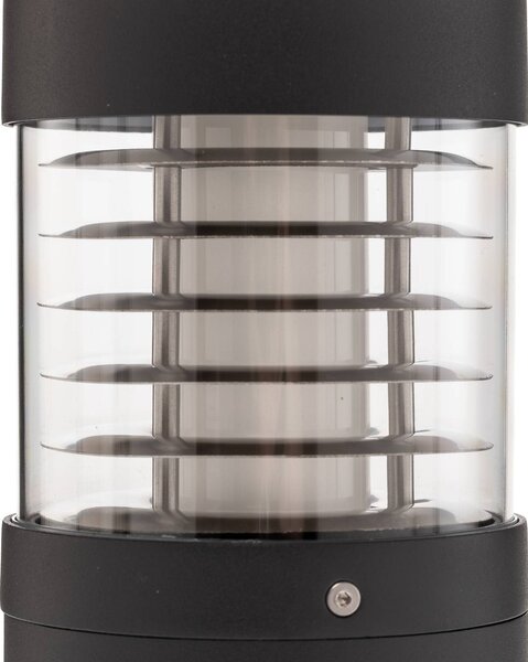 Lucande LED talapzati lámpa Lucius, 27cm, antracit, IP54, Fekete, Alumínium, Modern