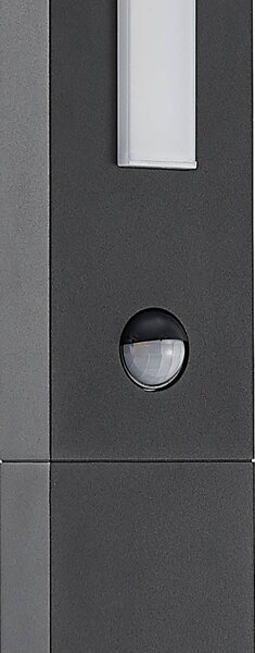 Lucande Virgalia LED kivetítő, mozgásérzékelő, 100cm, IP54, Fekete, Alumínium, Modern