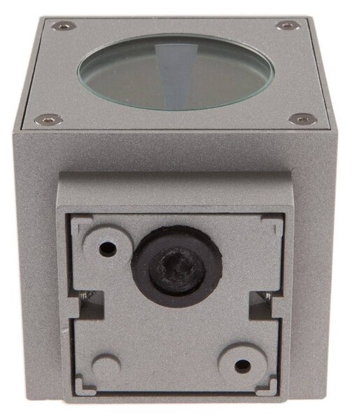 Lucande LED kültéri fali lámpa Jarno, ezüst, fém, 9cm, Alu / szürke / cink, Alumínium, Modern