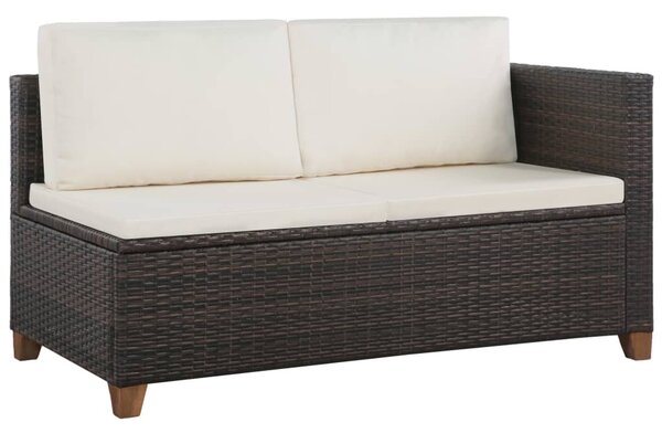 4 részes barna polyrattan kerti ülőgarnitúra párnával