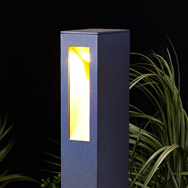 Lucande LED-es útvilágítás Jenke, 65 cm, antracit, alumínium, Fekete, Alumínium, Modern