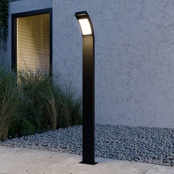 Lucande Juvia LED ösvény lámpa, 100cm, antracit, fém, IP54, Fekete, Alumínium, Modern