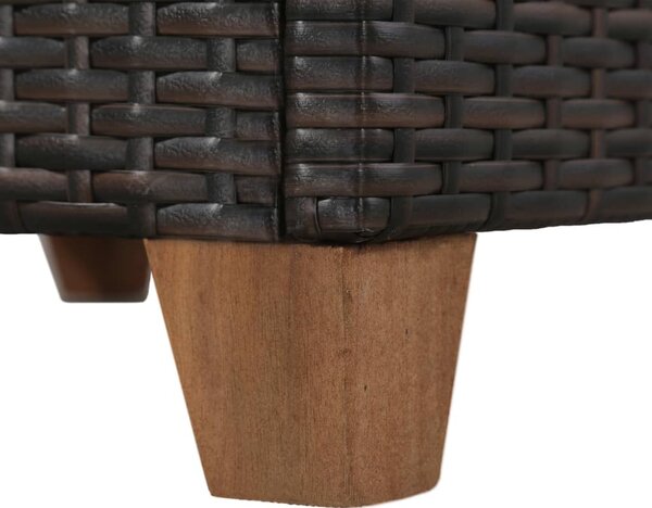 4 részes barna polyrattan kerti ülőgarnitúra párnával