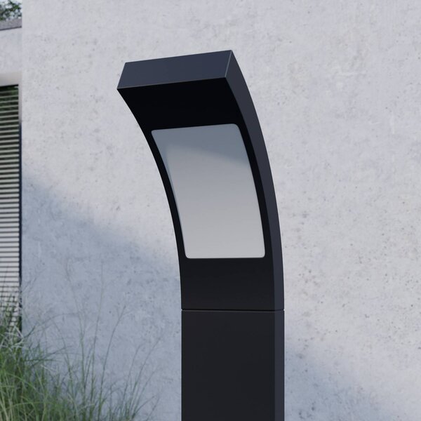 Lucande Juvia LED ösvény lámpa, 100cm, antracit, fém, IP54, Fekete, Alumínium, Modern