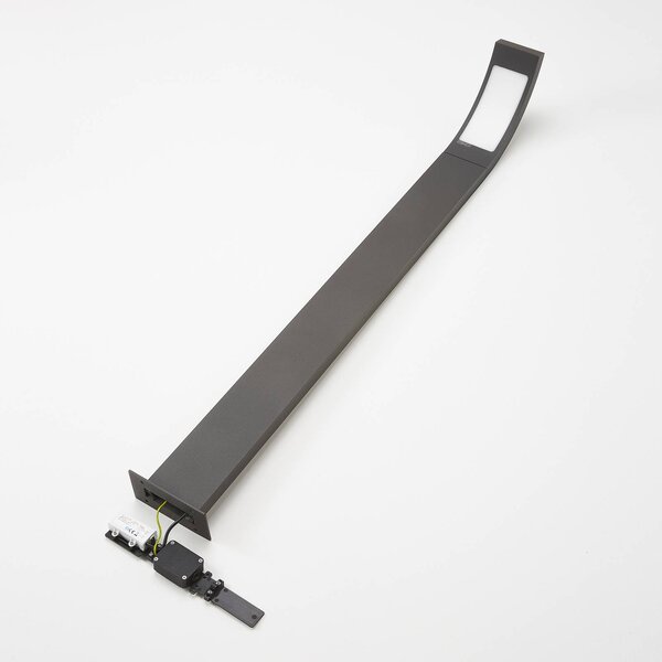 Lucande Juvia LED ösvény lámpa, 100cm, antracit, fém, IP54, Fekete, Alumínium, Modern