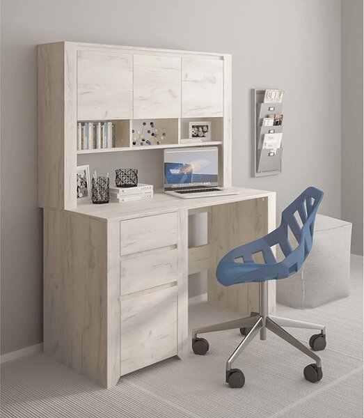 Polc íróasztalhoz typ 60, fehér craft, ANGEL