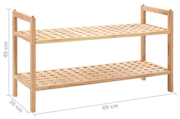 Tömör diófa cipőtartó 69 x 26 x 40 cm