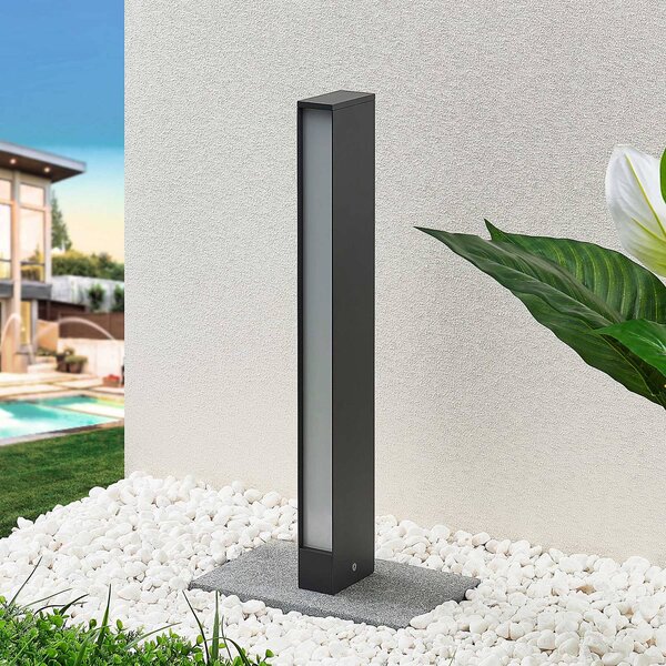 Lucande LED-es útvilágítás Lirka, sötétszürke, fém, 60 cm, Alu / szürke / cink, Alumínium, Modern