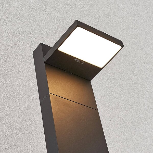 Lucande LED pillér világítás Silvan, 100 cm, antracit, fém, Fekete, Alumínium, Modern