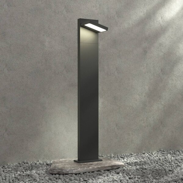Lucande LED pillér világítás Silvan, 100 cm, antracit, fém, Fekete, Alumínium, Modern