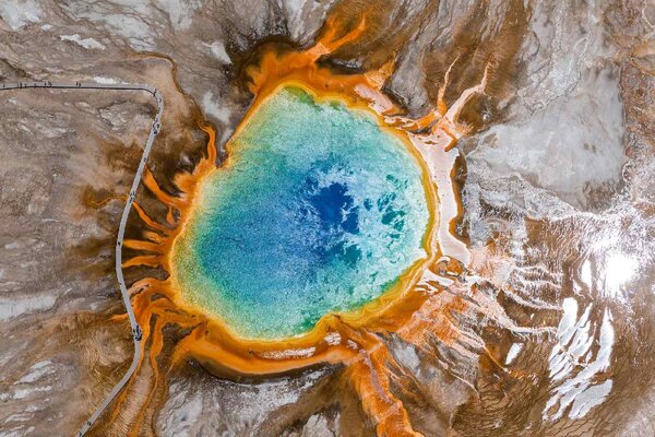 Nem szőtt fotótapéta rainbow spring, yellowstone 375 x 250 cm