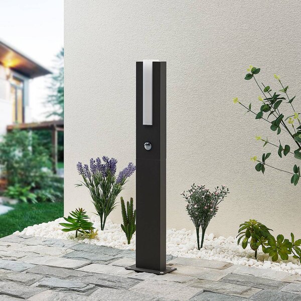 Lucande Virgalia LED-es kivetítő lámpa, mozgásérzékelő, 65 cm, IP54, Fekete, Alumínium, Modern