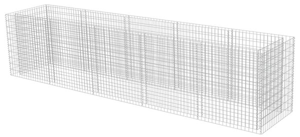 Horganyozott acél gabion magaságyás 450 x 90 x 100 cm